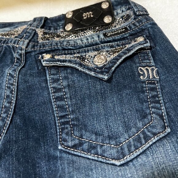 Miss Me Womens Embellished Boot Cut Jeans JP5124B7 SIZE 27 - Picture 7 of 15